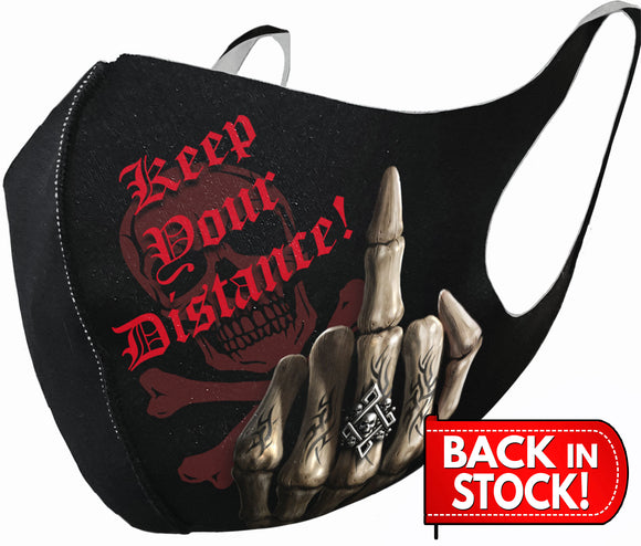 Keep you Distance Mask - Metal Old Skull