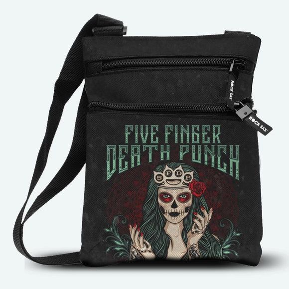 Five Finger Death Punch 2- Bolso tipo Bandolera - Metal Old Skull