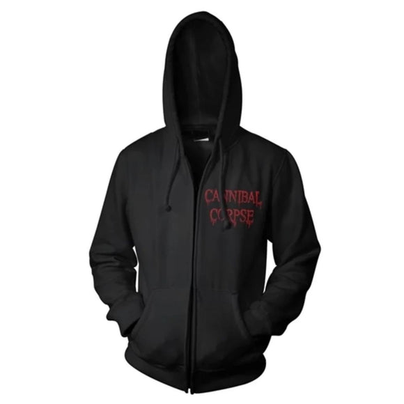 CANNIBAL CORPSE - Red Before Black Zip Hoodie - Metal Old Skull