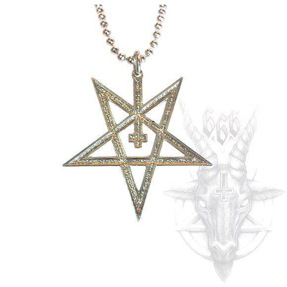 BELIAL PENTAGRAM Colgante - Metal Old Skull