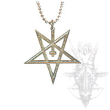 BELIAL PENTAGRAM Colgante - Metal Old Skull