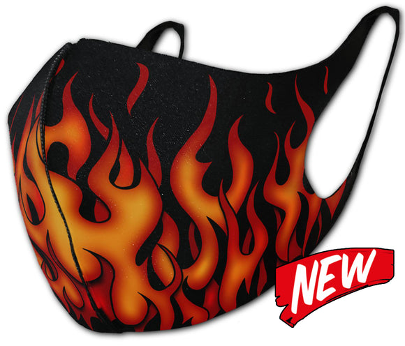 Devil Flame Mask - Metal Old Skull