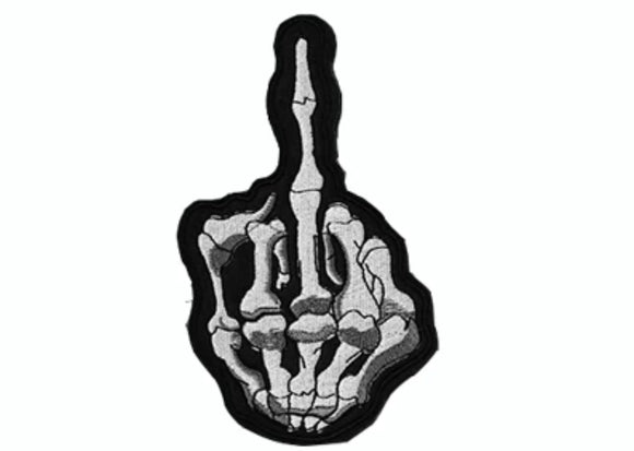 FUCK OFF - Parche Bordado - Metal Old Skull