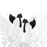 Hell Black Axe Earrings - Metal Old Skull
