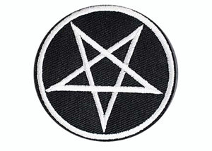 INVERTED PENTAGRAM- Parche Bordado - Metal Old Skull