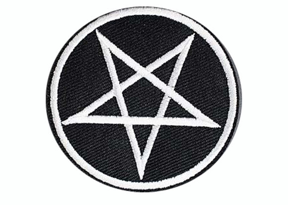 INVERTED PENTAGRAM- Parche Bordado - Metal Old Skull