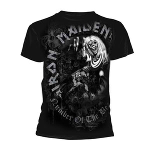 IRON MAIDEN - The Number of the Beast B/N - Metal Old Skull