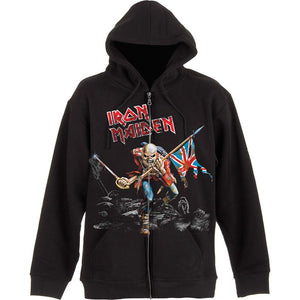 IRON MAIDEN - The Trooper Zip Hood - Metal Old Skull