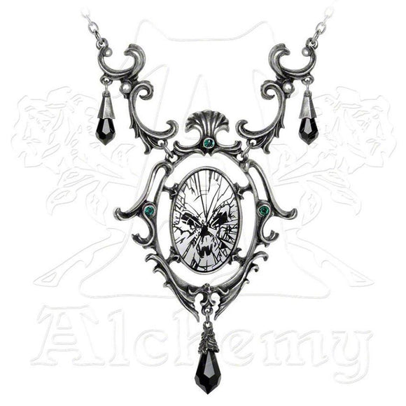 Catoptrauma Mirror Necklace Gargantilla - Metal Old Skull