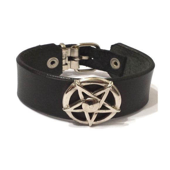 Muñequera Steel Pentagram - Metal Old Skull