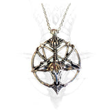 SATANAIL PENTAGRAM - Colgante - Metal Old Skull