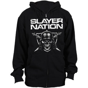 SLAYER - Nation Hoodie Zip - Metal Old Skull