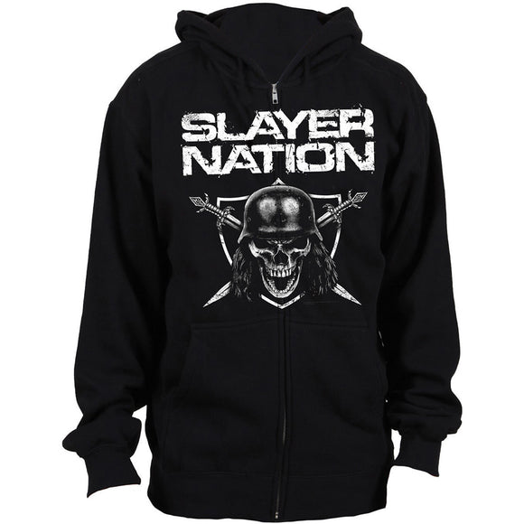 SLAYER - Nation Hoodie Zip - Metal Old Skull