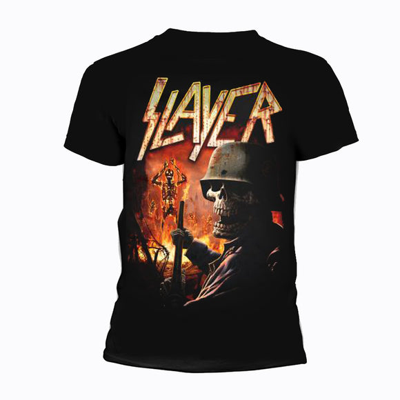 SLAYER - Soldier Torch Camiseta - Metal Old Skull