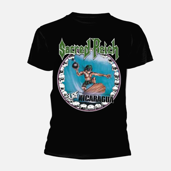 Sacred Reich - Surf Nicaragua Camiseta - Metal Old Skull
