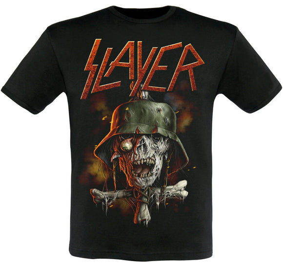 SLAYER - Soldier Cross v2 Camiseta - Metal Old Skull