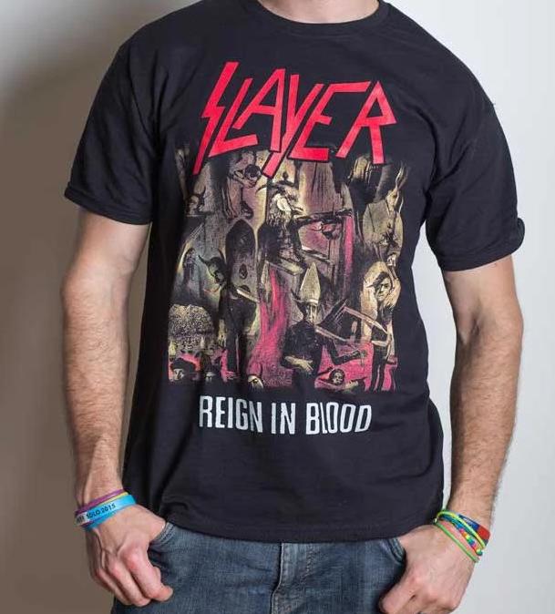SLAYER -Raining Blood Camiseta– Metal Old Skull