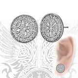 Vigvisir Earrings - Metal Old Skull