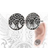 Yggdrasil Earrings - Metal Old Skull