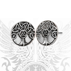 Yggdrasil Earrings - Metal Old Skull