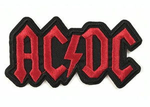 AC/DC - Logo Rojo Bordado Parche - Metal Old Skull