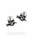 Alchemist Stud - Alchemy Gothic Pendiente - Metal Old Skull