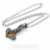 Amber Dragon Thorhammer - Alchemy Gothic Colgante - Metal Old Skull