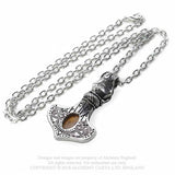 Amber Dragon Thorhammer - Alchemy Gothic Colgante - Metal Old Skull