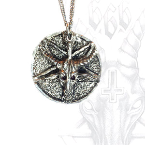 BAPHOMET MEDALLÓN - Colgante - Metal Old Skull