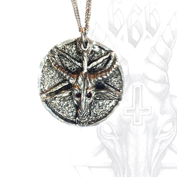 BAPHOMET MEDALLÓN - Colgante - Metal Old Skull