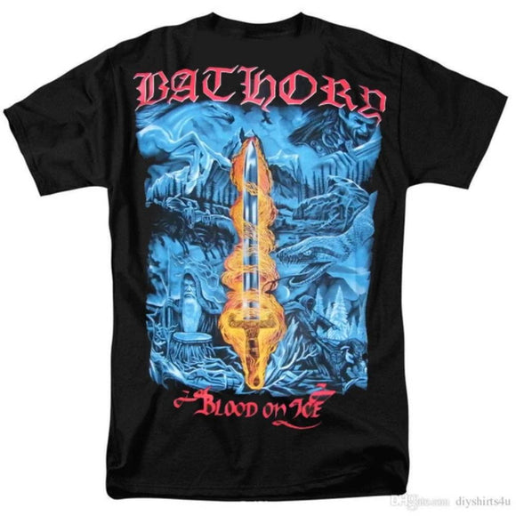 Bathory - Blood on Ice Camiseta - Metal Old Skull