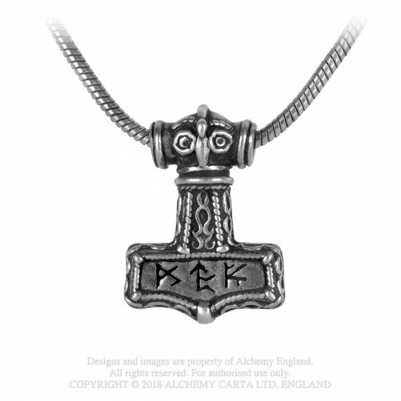 Bindrune Hammer - Colgante - Metal Old Skull