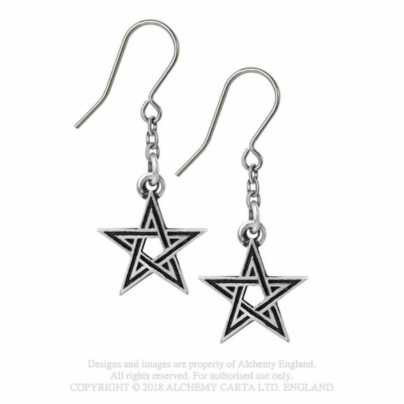 Black Star Pendientes - Metal Old Skull