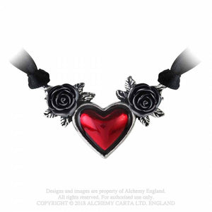Blood Heart Gargantilla - Metal Old Skull