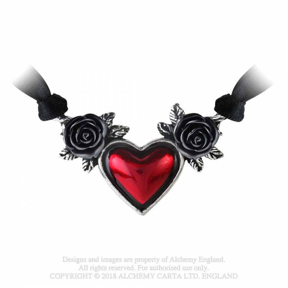 Blood Heart Gargantilla - Metal Old Skull