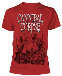 CANNIBAL CORPSE - Pile of Skulls Red - Metal Old Skull