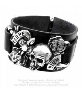 Carpe Diem Bracelet - Metal Old Skull