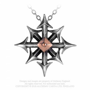 Chaostar -Alchemy Gothic Colgante - Metal Old Skull