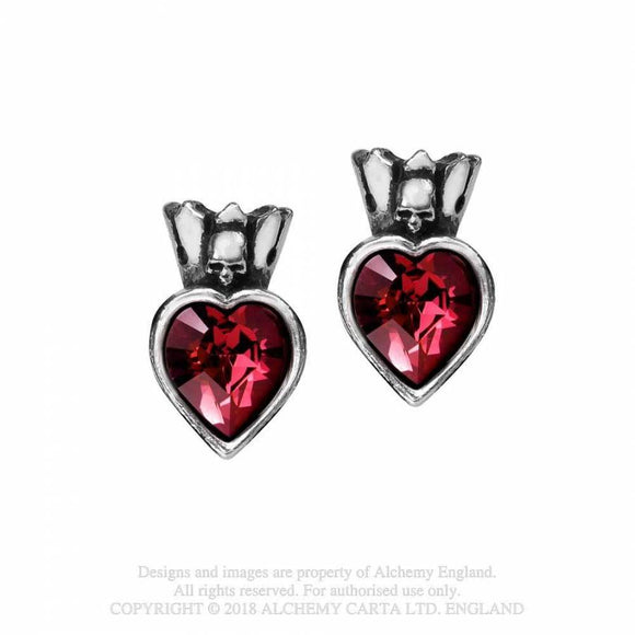 Claddagh Heart Pendientes - Metal Old Skull