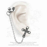 Gothic Cross Pendiente - Metal Old Skull