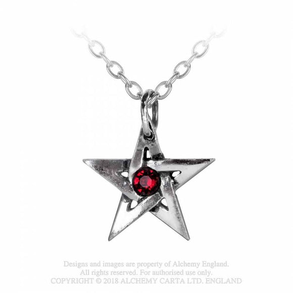 Crystal Pentagram - Alchemy Gothic Colgante - Metal Old Skull