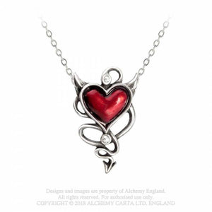 Devil Heart - Alchemy Gothic Colgante - Metal Old Skull