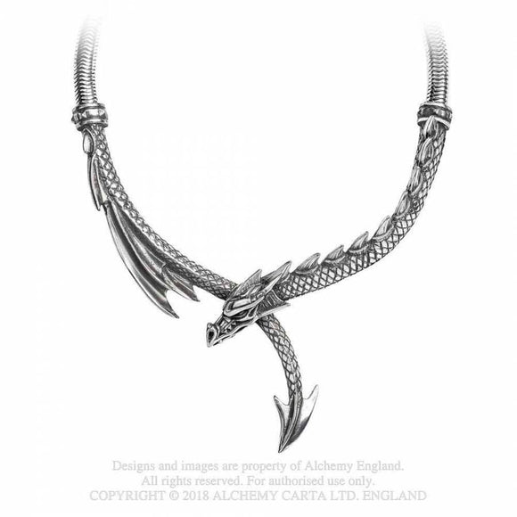 Dragon's Lure Gargantilla - Metal Old Skull