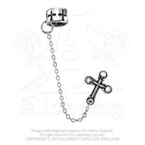 Gothic Cross Pendiente - Metal Old Skull