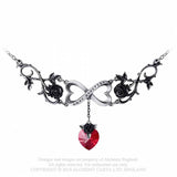 Infinite Love Necklace - Alchemy Gothic Gargantilla - Metal Old Skull