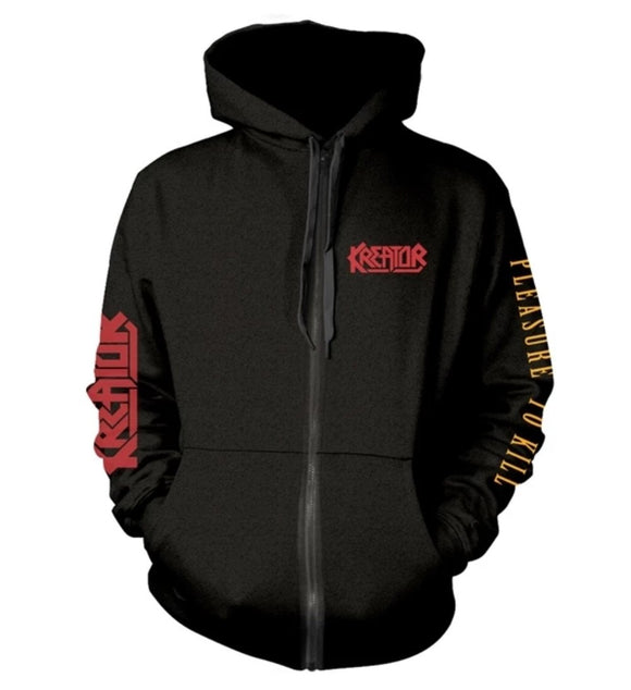 Kreator - Pleasure to Kill Zip Hoodie - Metal Old Skull