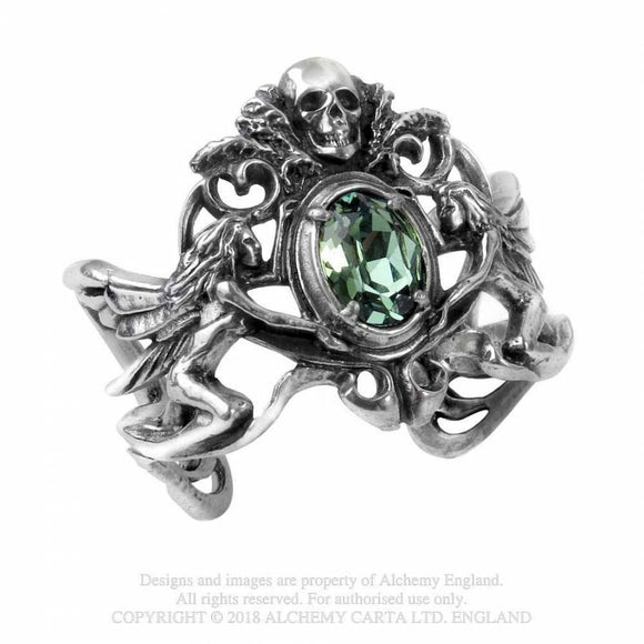 La Fleur de Baudelaire - Pulsera Alchemy Gothic - Metal Old Skull