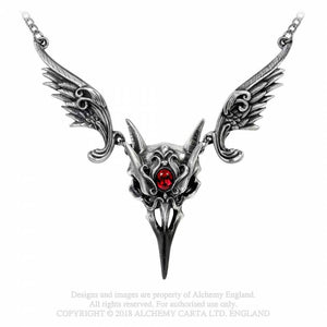 Masque Of The Black Rose Necklace - Gargantilla - Metal Old Skull