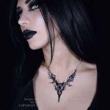 Masque Of The Black Rose Necklace - Gargantilla - Metal Old Skull