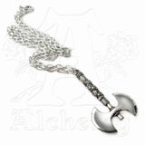 Double Axe - Alchemy Gothic Colgante - Metal Old Skull